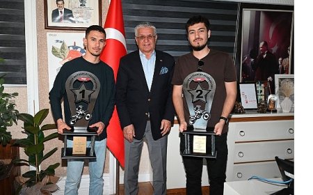 Enduro sporcularından Başkan Topaloğlu’na ziyaret