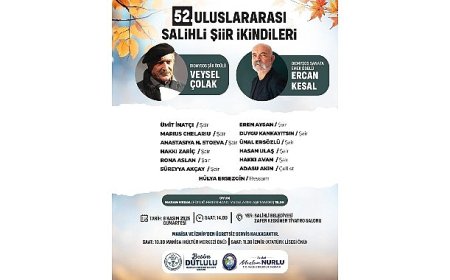 T.C. Salihli Belediyesi, 52. Şiir İkindileri’ni Düzenliyor