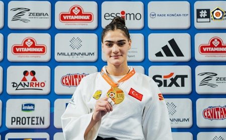 Judocumuz Sinem Oruç’tan Üsküp’te Altın Madalya