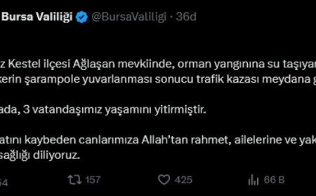 Bursa Kestel’de yangına su taşıyan tanker devrildi: 3 ölü