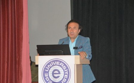 EÜ’de “Kriz Zamanlarında Din ve İnsanlığın Gelecek Ufku” söyleşisi gerçekleştirildi