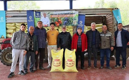 Büyükşehir’den 1.785 üreticiye 500 ton gübre desteği