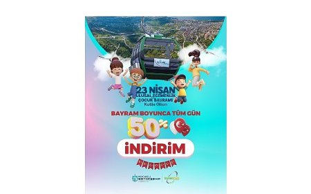 Kartepe Teleferik’te bayrama özel yüzde 50 indirim