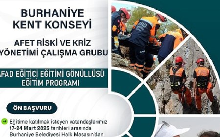 Burhaniye Kent Konseyi’nden AFAD Eğitici Eğitimi Gönüllüsü Programı