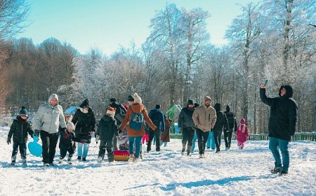 Kuzuyayla’da kar keyfi kış masalına dönüştü