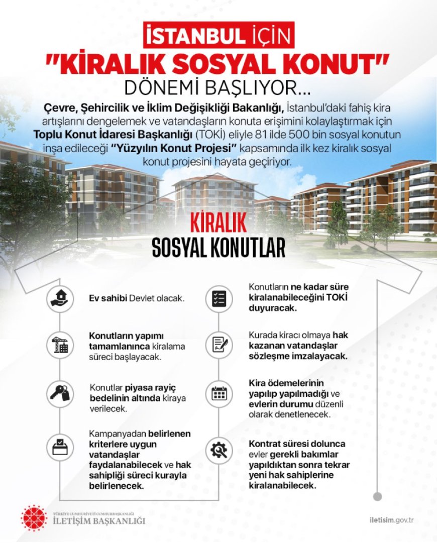 İstanbul’a kiralık sosyal konutların ayrıntıları netleşiyor… TOKİ, 500 bin konutla kira yükünü hafifletecek