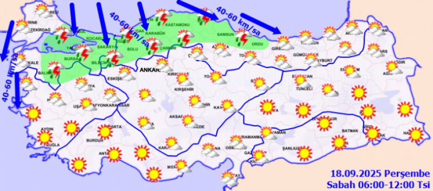 Marmara ve Karadeniz’de tedbirli olun! Meteoroloji’den kuvvetli yağış ve rüzgar uyarısı!