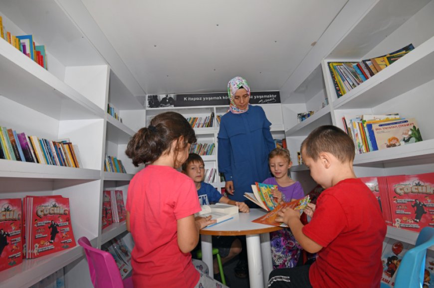 Bursa Osmangazi’de gezici kütüphane 1 yıldır yollarda