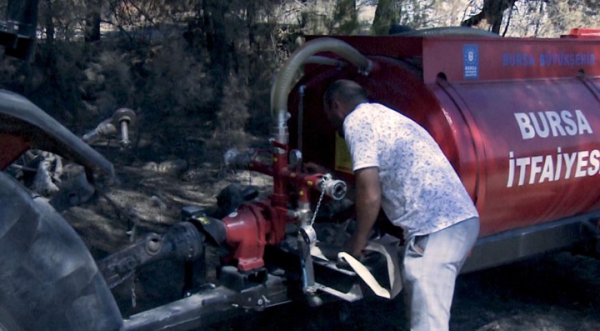 Bursa Büyükşehir’in tankerleri orman yangınlarına müdahalede kilit rol oynuyor