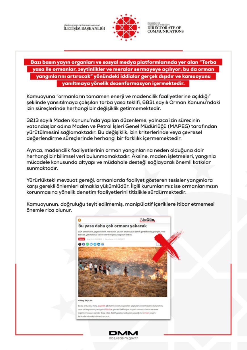 Ormanlarla ilgili ‘torba yasa’ iddiaları yalanlandı