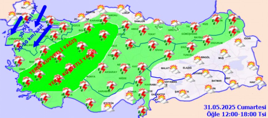 Meteoroloji’den kuvvetli yağış uyarısı