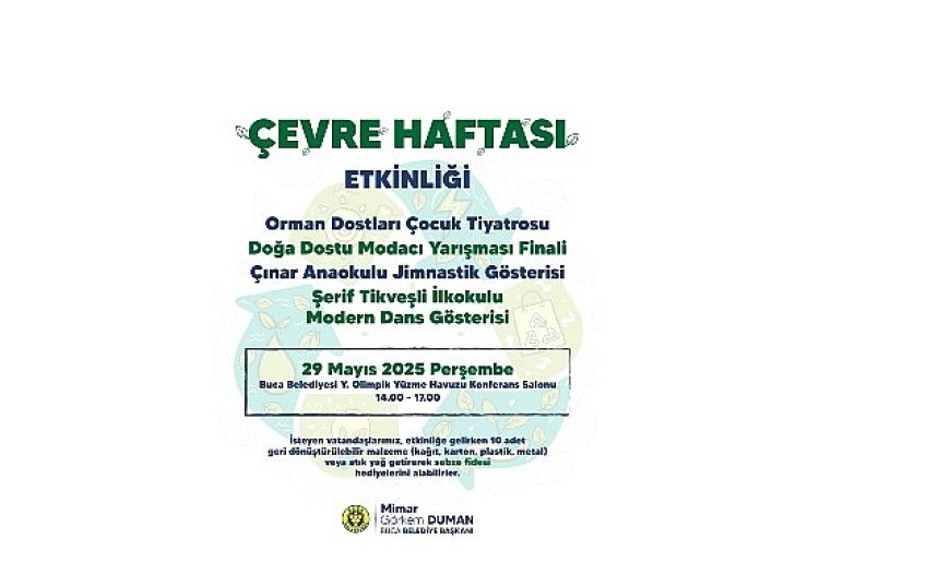 Buca’da Çevre Haftası Dolu Dolu Geçecek