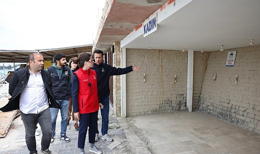 Ilıca Plajı’nda yaz hazırlıkları sürüyor