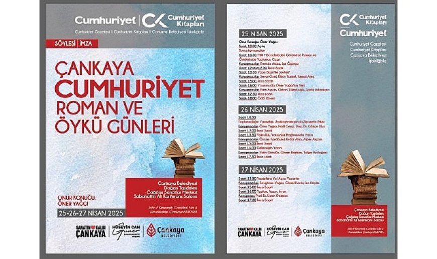 Çankaya’da Roman ve Öykü Günleri Başlıyor