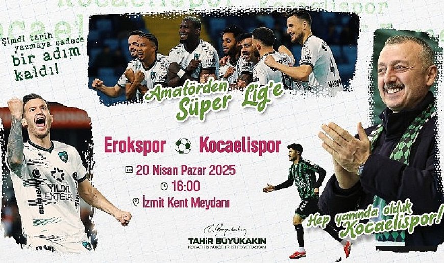 Şampiyonluk aşkına İzmit Kent Meydanı’na