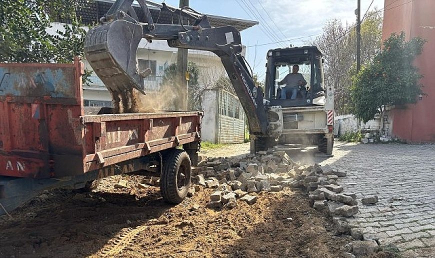 Bozdoğan’da Kilitli Parke Taş Döşeme Çalışmaları Hız Kesmeden Devam Ediyor