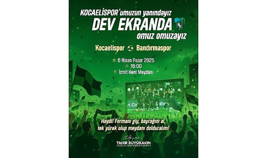 Büyükşehir, Bandırma maçını dev ekrana taşıyor