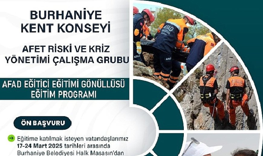 Burhaniye Kent Konseyi’nden AFAD Eğitici Eğitimi Gönüllüsü Programı