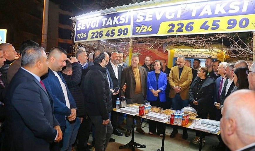 Başkan Kınay, taksicilerle sahurda buluştu