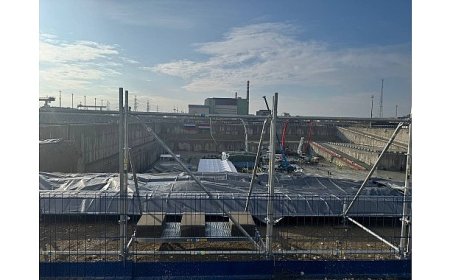 Santralin 5. Güç Ünitesi’nin reaktör binasının temeline beton dökümüne başlandı