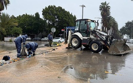 Büyükşehir ekipleri şiddetli yağışa karşı teyakkuz halinde