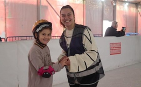 Öğrenciler buz pistinde buluştu