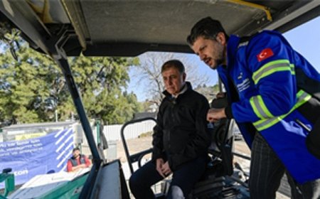 Başkan Tugay asfalt yatırımlarını yerinde inceledi