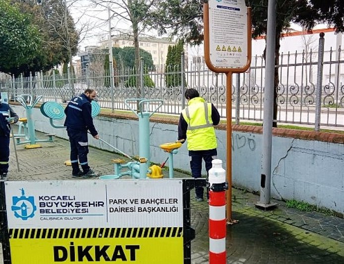 Büyükşehir’den spor aletlerine periyodik bakım