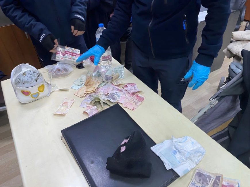 Dilencilik Parasını Çocuk Bezine Sakladılar