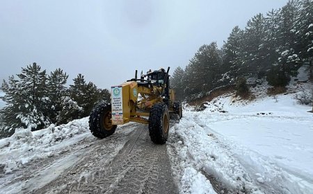 Manisa Büyükşehir Belediyesinden Spil Dağı’nda Kar Mesaisi