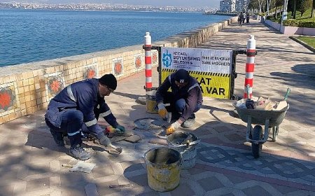 Değirmendere sahilinde hummalı çalışma