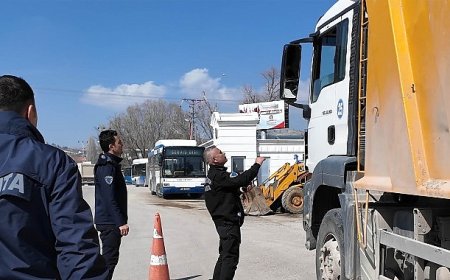 Keçiören’de Dronla Hafriyat Kamyonu Denetimi