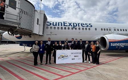 Milas-Bodrum Havalimanı sezonun ilk dış hat uçuşunu karşıladı