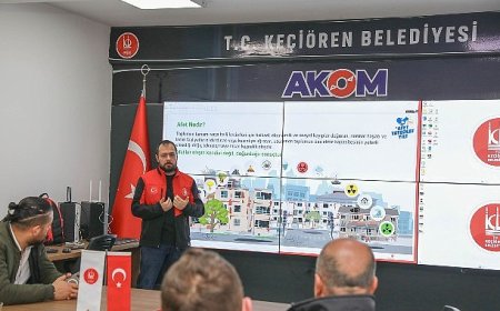 Keçiören Belediyesi’nden Personele Yangın Söndürme Eğitimi