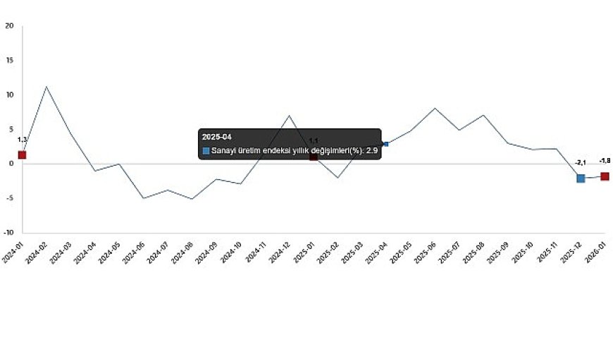Sanayi Üretim Endeksi, Ocak 2026