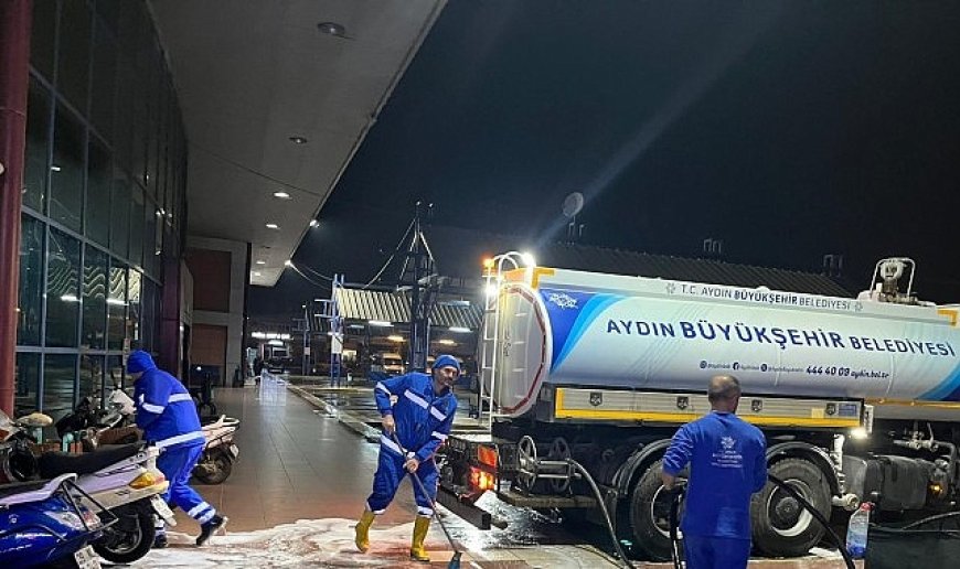 Başkan Çerçioğlu’ndan Bayram Öncesi Otobüs Terminallerinde Temizleme Çalışması