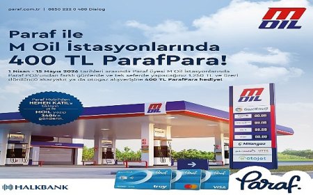 M Oil İstasyonları’ndan 400 TL ParafPara hediye