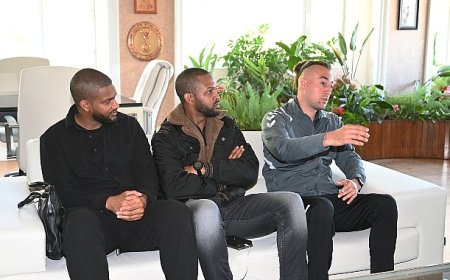 Fransız eski futbolcu Faty, Başkan Topaloğlu’nu ziyaret etti
