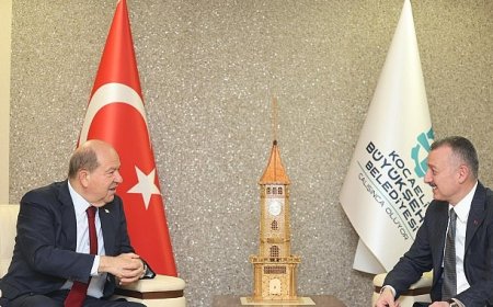 Ersin Tatar, Başkan Büyükakın’a konuk oldu