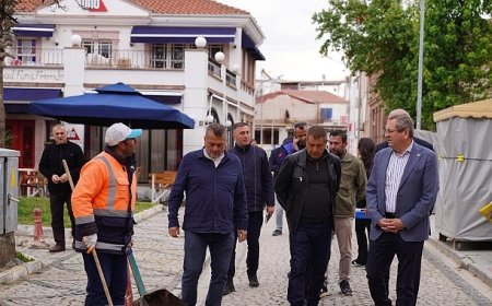 Başkan Mesut Ergin Cunda’da Çalışmaları Yerinde İnceledi