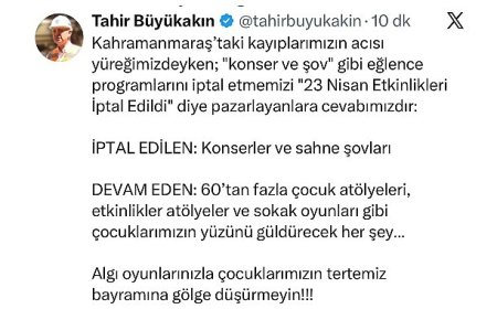 Büyükakın: 'Algı oyunlarınızla çocuklarımızın tertemiz bayramına gölge düşürmeyin'