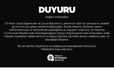 Derya Uluğ konseri iptal edildi