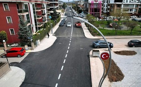 Şehit Ergün Köncü Caddesi’nde yol çizgileri çekildi