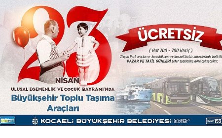 23 Nisan’da Kocaeli’de ulaşım ücretsiz