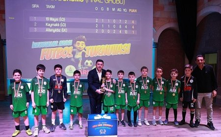 İlkokullar Arası Futbol Turnuvasında Kupa Töreni Yapıldı