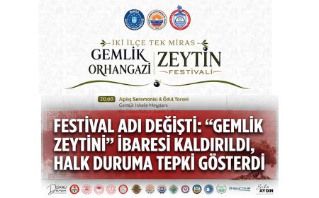 Gemlik Zeytini Festivali’nin Adı Değişti: “Gemlik Zeytini” İbaresi Kaldırıldı
