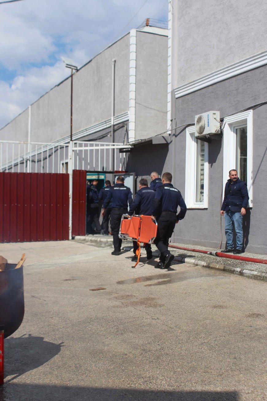 Gemlik Açık Cezaevi’nde Gerçeği Aratmayan Acil Durum Tatbikatı