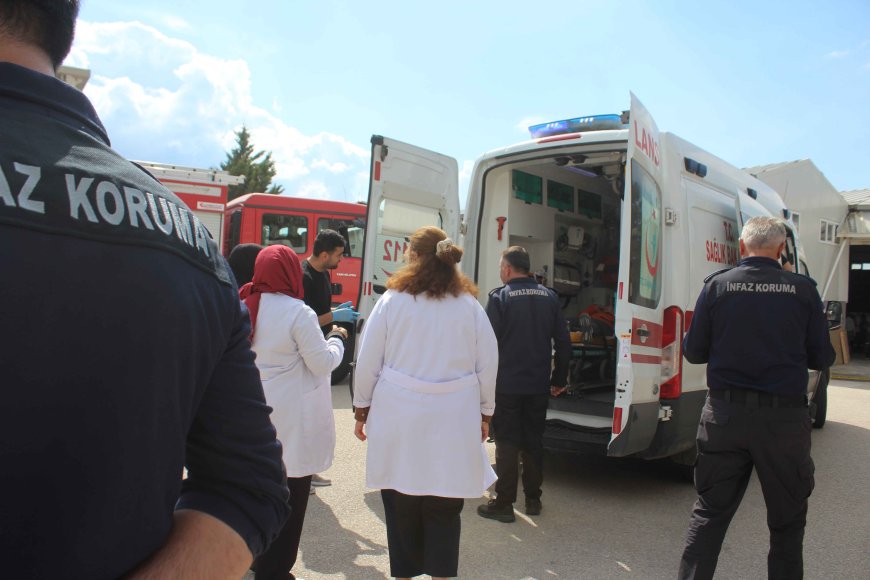 Gemlik Açık Cezaevi’nde Gerçeği Aratmayan Acil Durum Tatbikatı