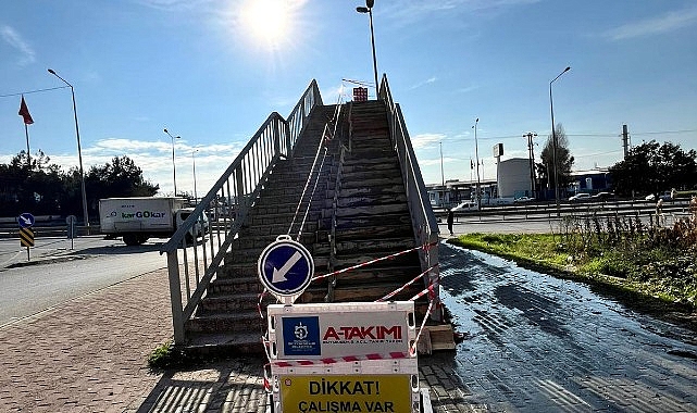 Büyükşehir’den Gebze’de üst geçit tadilatı