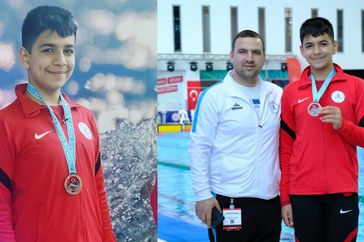 Nevşehirli yüzücü Trabzon’dan bronz madalya ile döndü
